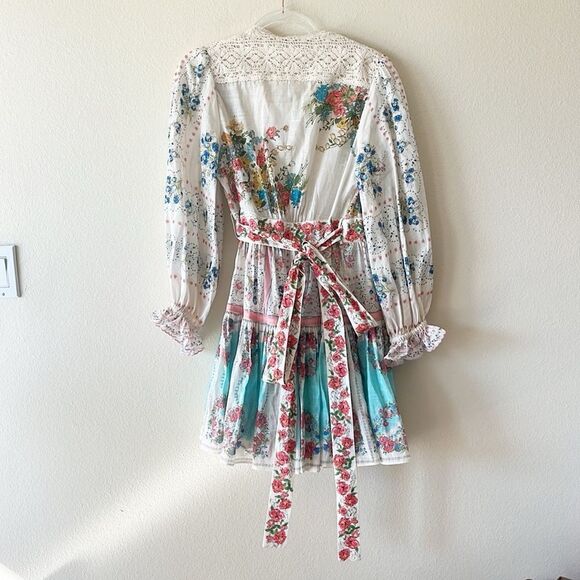 Zimmermann Clover Patched Wrap Mini Dress - Picture 8 of 16